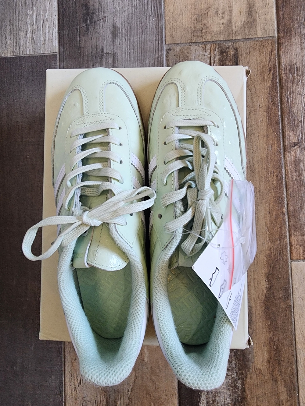 Adidas W Naked Samba Sneakers in Light Mint with White Stripes BNIB NWT - Picture 2 of 8